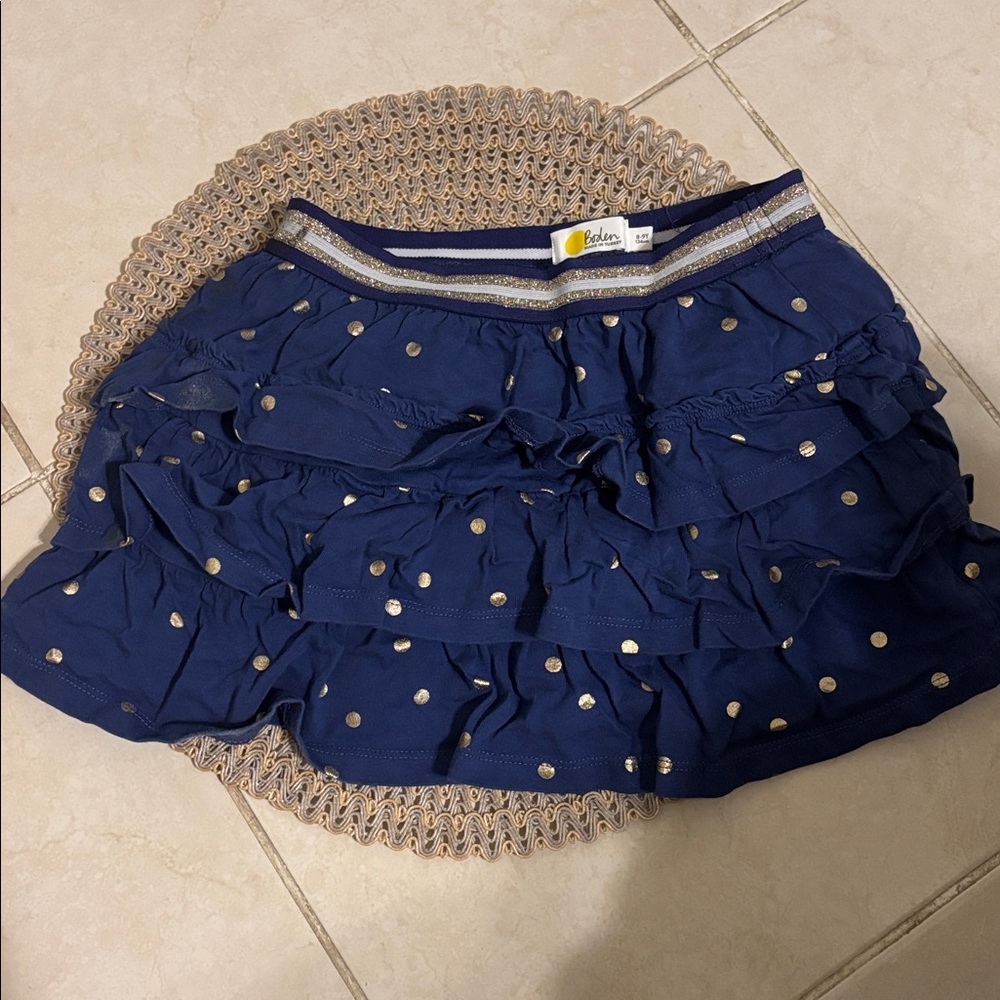 Bundle Deal: 3 for $30 Boden Blue Skirt with Metallic Dots